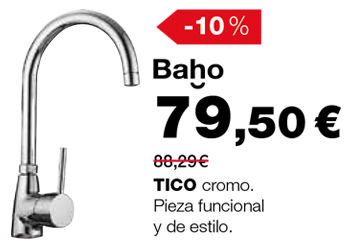 Grifo TICO cromo, de Baho: 79,50 €.
