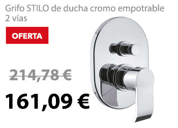 Grifo STILO de ducha cromo empotrable. 161,09 €. ANTES: 214,78 €.