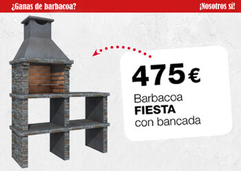Barbacoa FIESTA con bancada. 475 €.