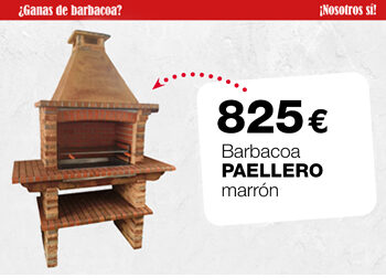 Barbacoa PAELLERO marrón. 825 €.
