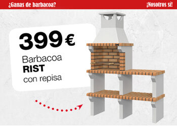 Barbacoa RIST con repisa. 399 €.